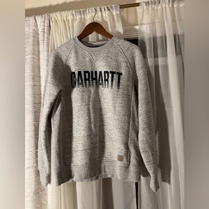 Carhartt Women’s Relaxed Fit Crewneck Sweatshirt - Size M (8-10) - Light Gray